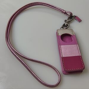 Coach Pink and Silver iPod Shuffle Case